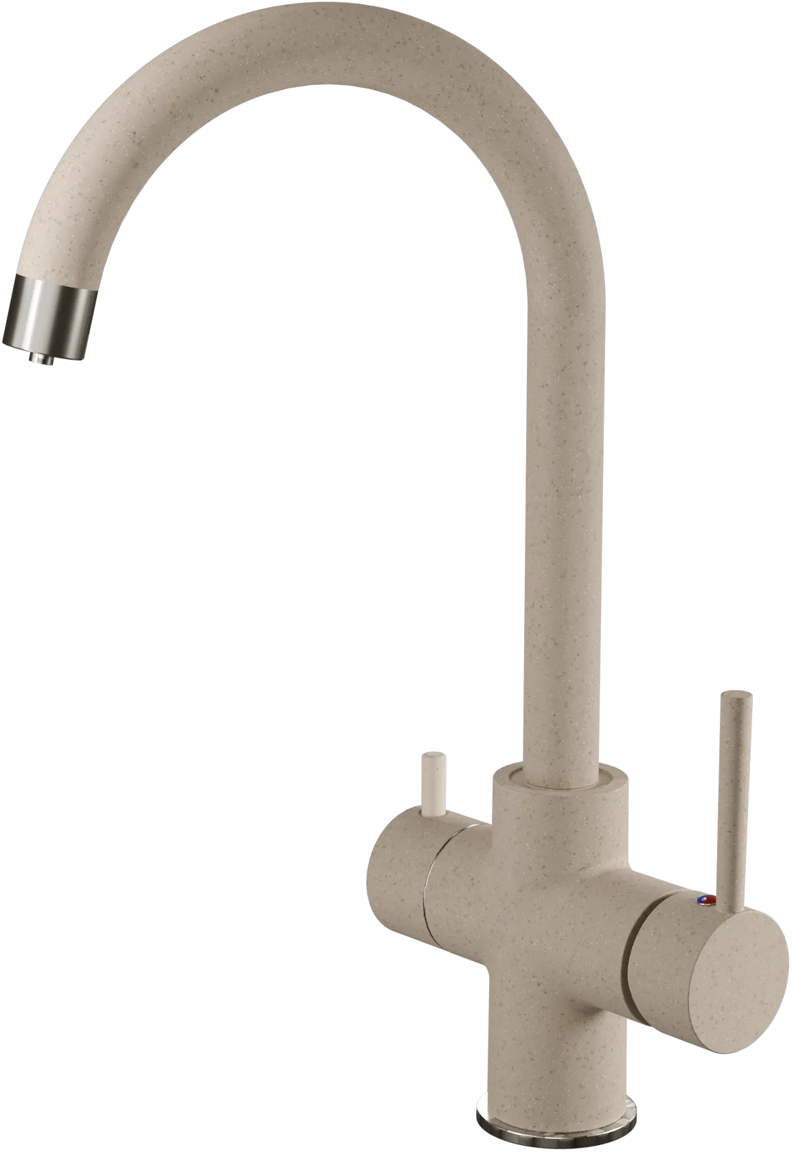Смеситель для кухни GRANFEST QUARZ Z-5422 песочный - фото