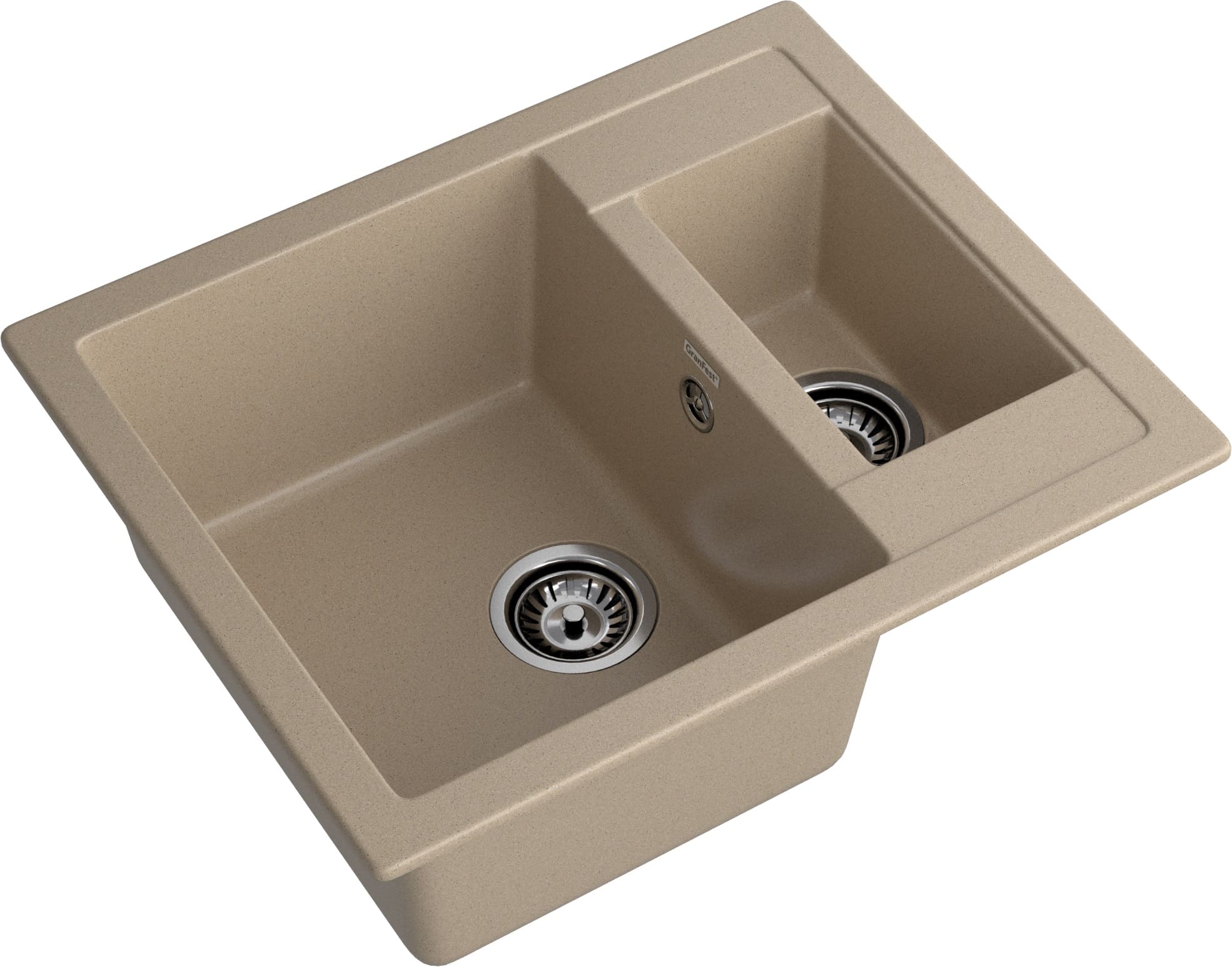 Кухонная мойка GRANFEST QUADRO Q-610K песочный - фото2
