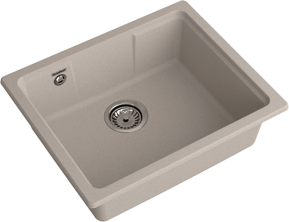 Кухонная мойка GRANFEST URBAN UR-4555 песочный - фото2