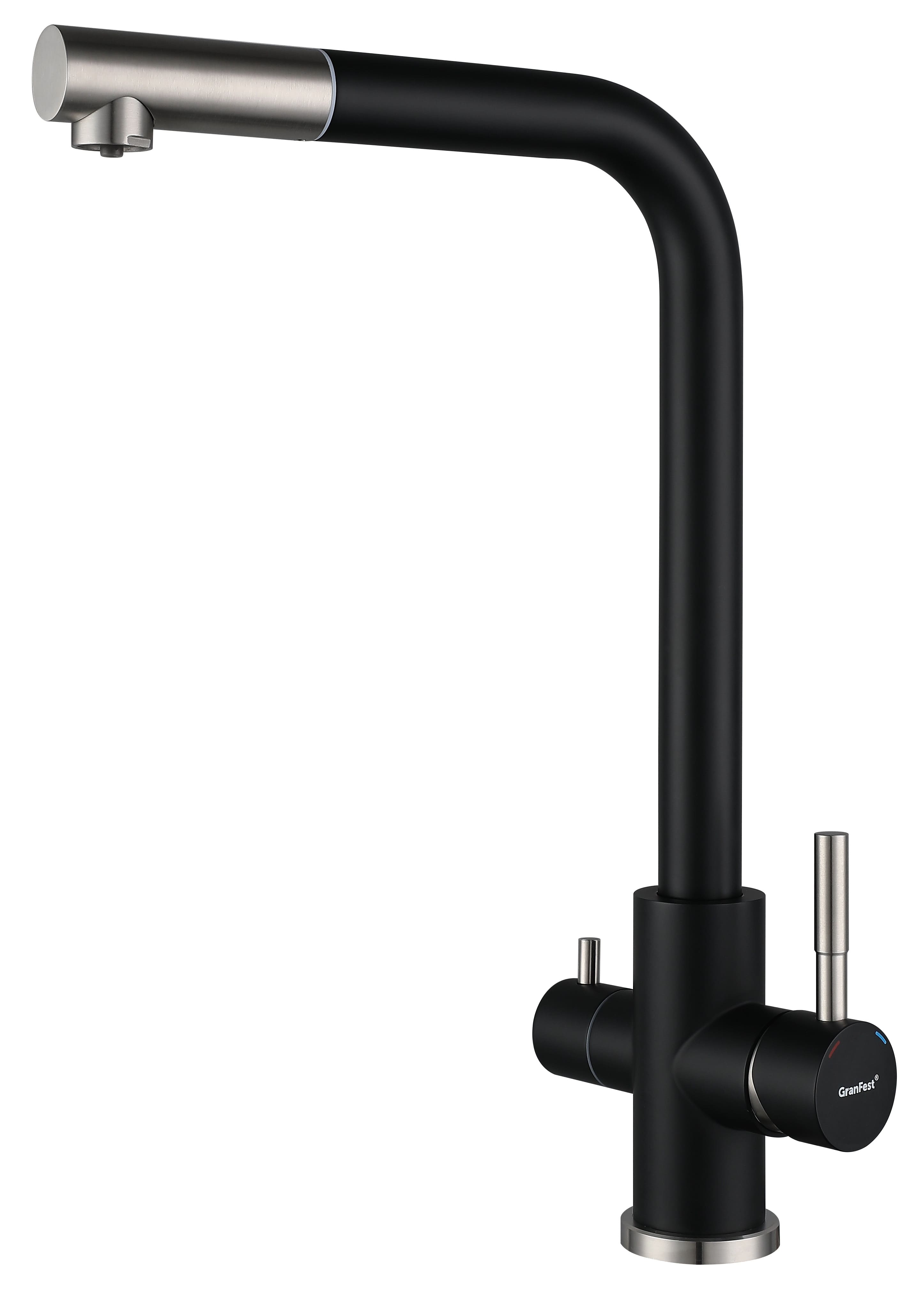 Смеситель для кухни GRANFEST QUARZ Z-5421 черный - фото