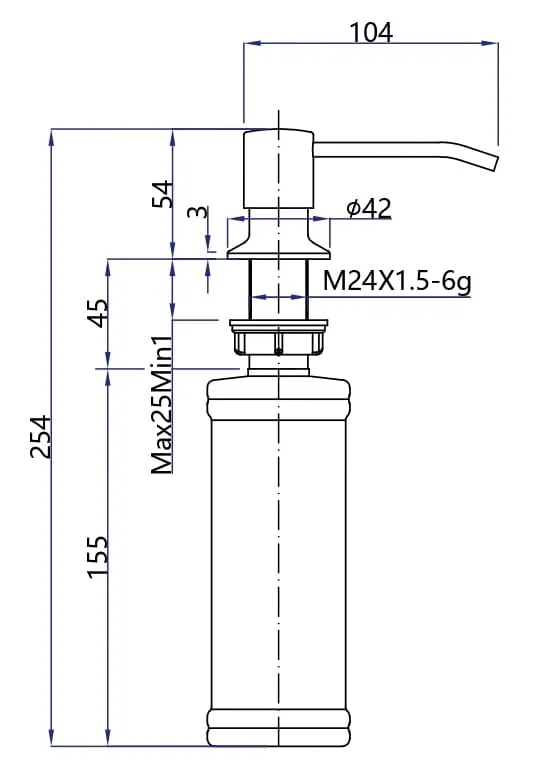 Дозатор GRANFEST Круглый 002 кашемир - фото2