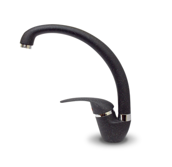 Смеситель для кухни GRANFEST 3323 черный - фото