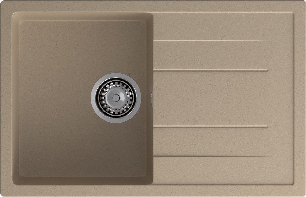 Кухонная мойка GRANFEST QUADRO Q-780L песочный - фото