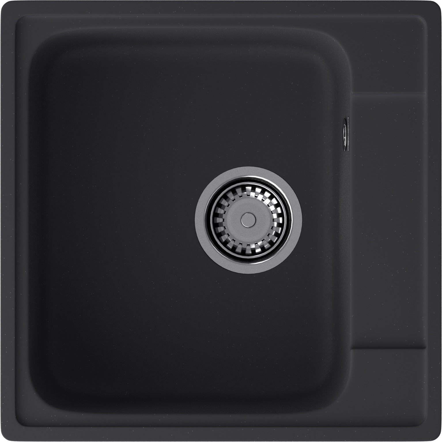 Кухонная мойка GRANFEST QUARZ Z-48 черный + сифон - фото