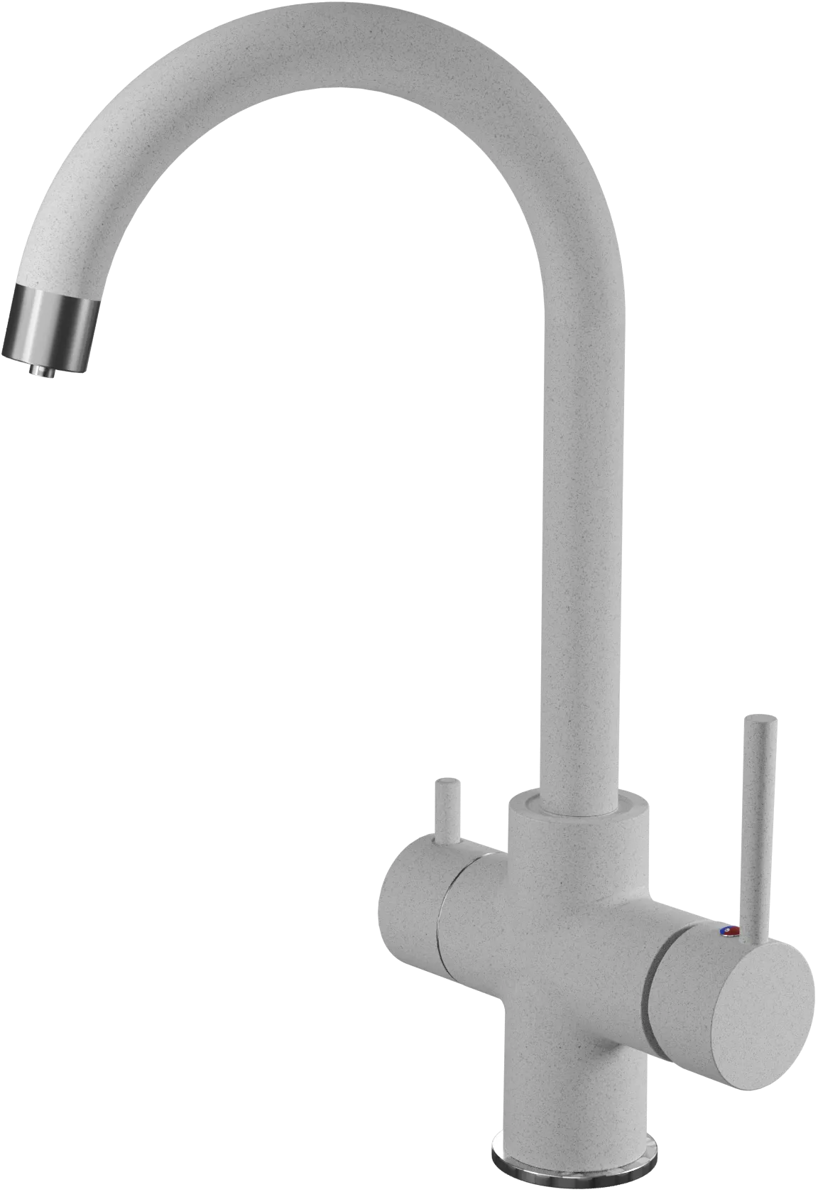 Смеситель для кухни GRANFEST QUARZ Z-5422 серый - фото