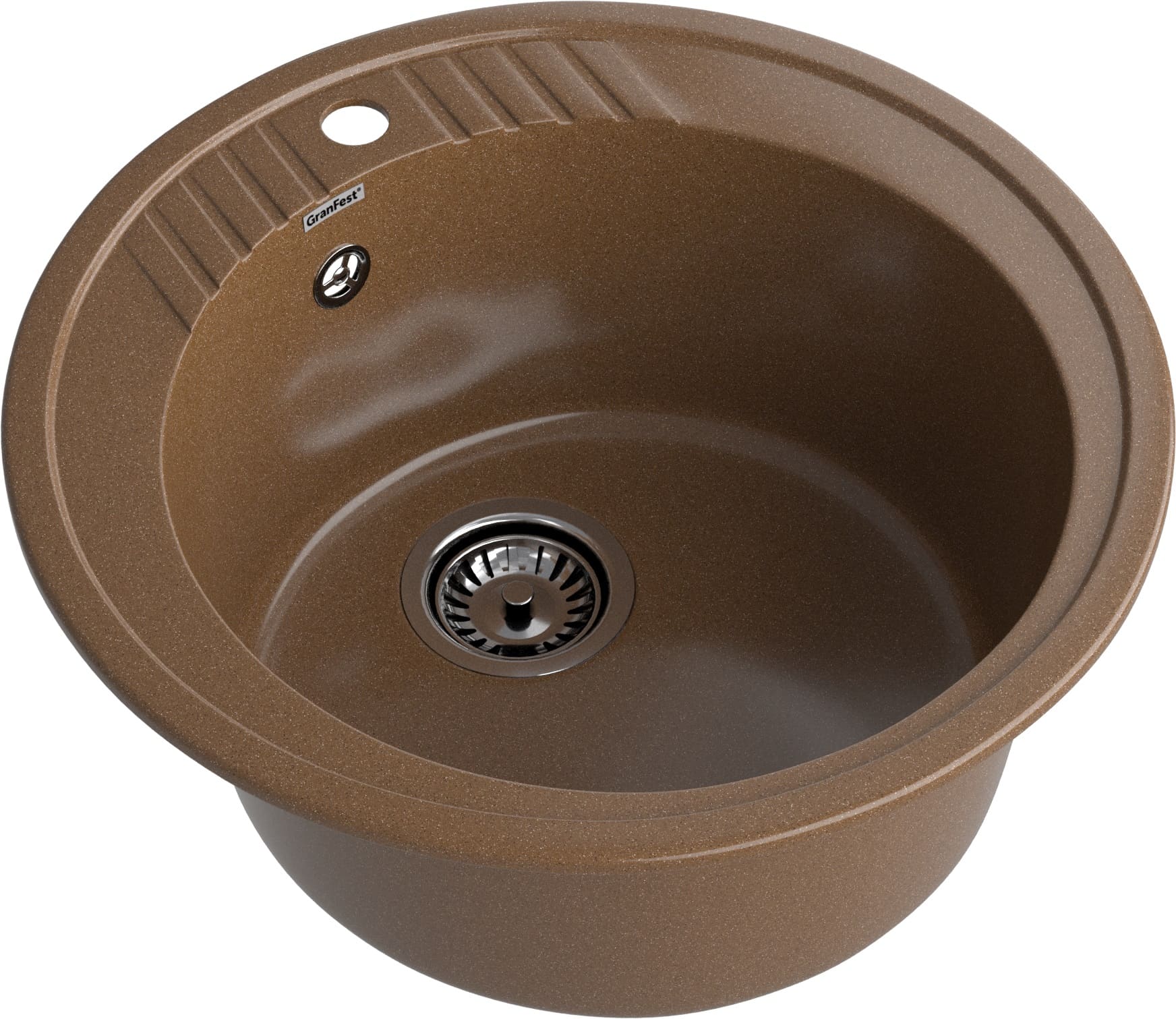 Кухонная мойка GRANFEST RONDO R-520 терракот - фото2
