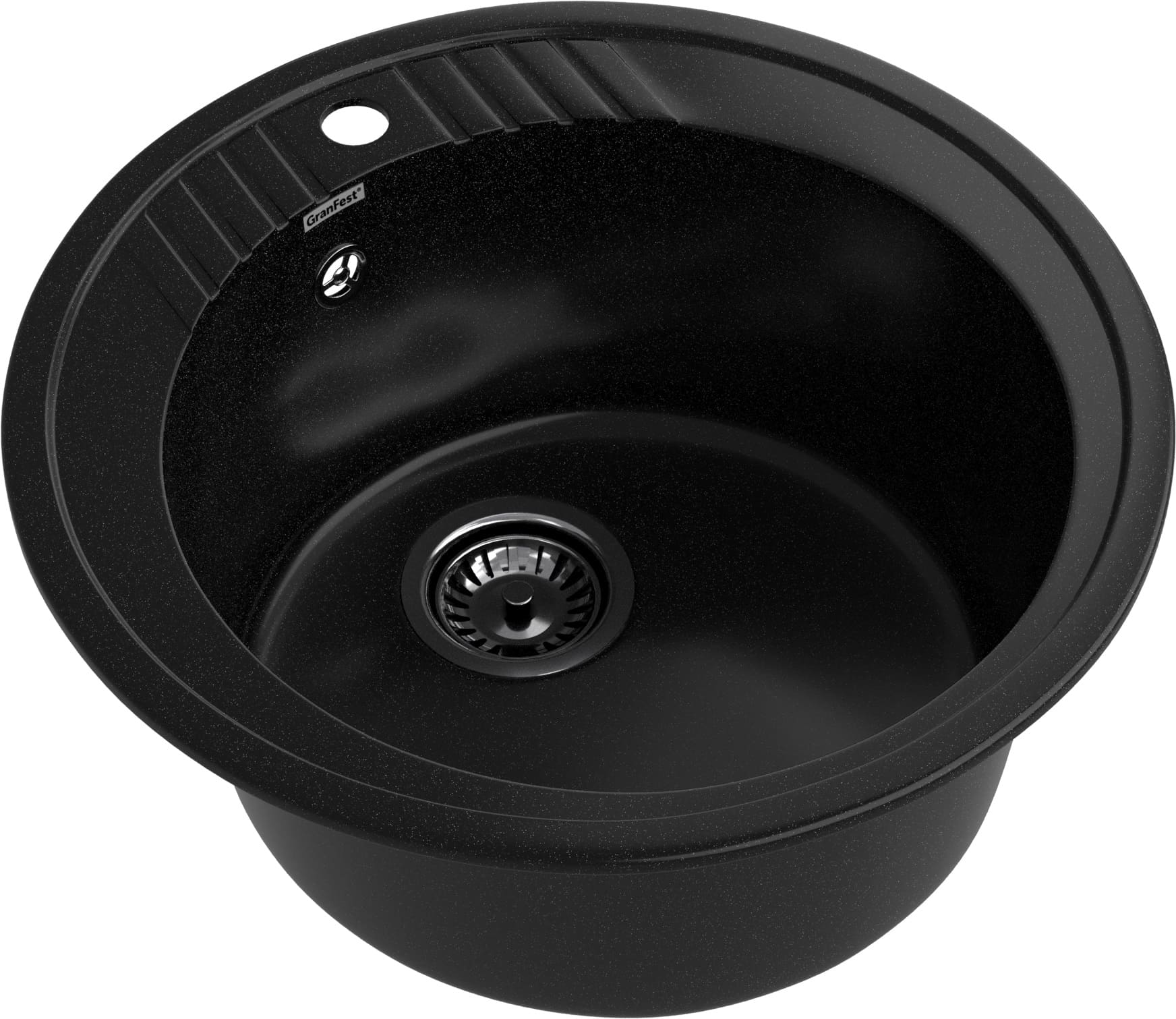 Кухонная мойка GRANFEST RONDO R-520 черный - фото2