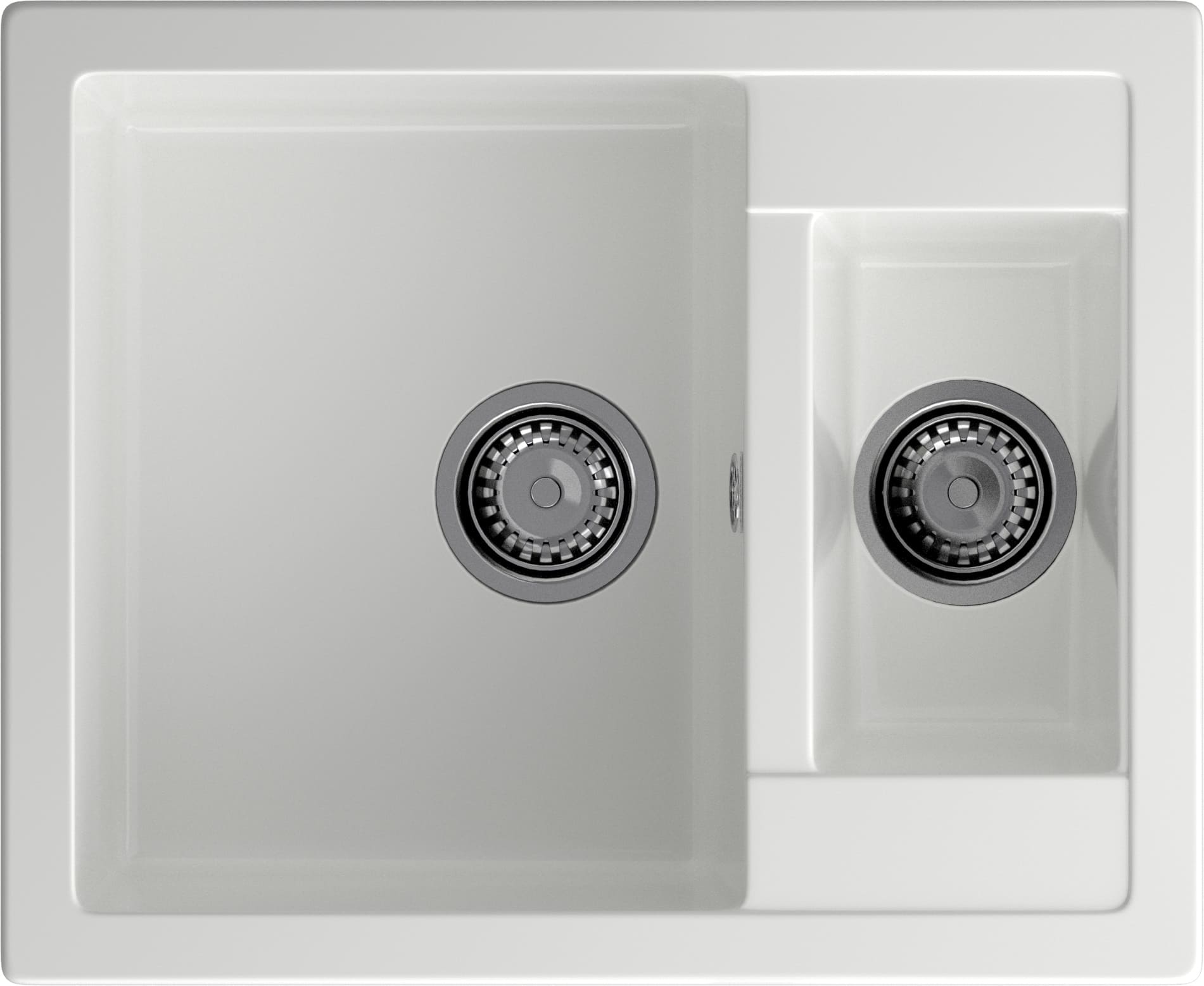 Кухонная мойка GRANFEST QUADRO Q-610K иней - фото