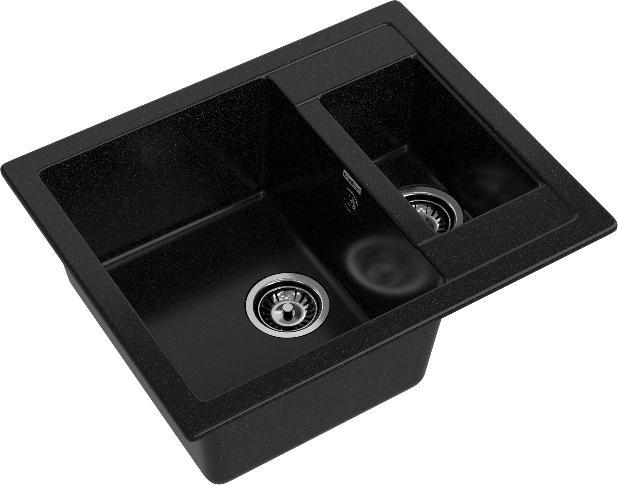 Кухонная мойка GRANFEST QUADRO Q-610K черный - фото2
