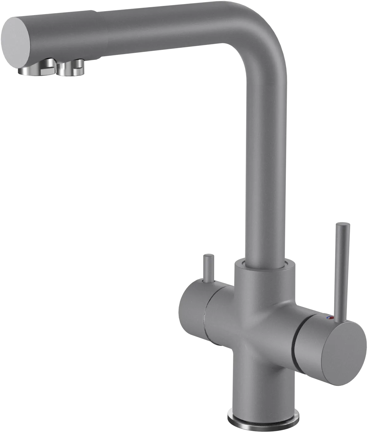 Смеситель для кухни GRANFEST QUARZ Z-5423 темно-серый - фото