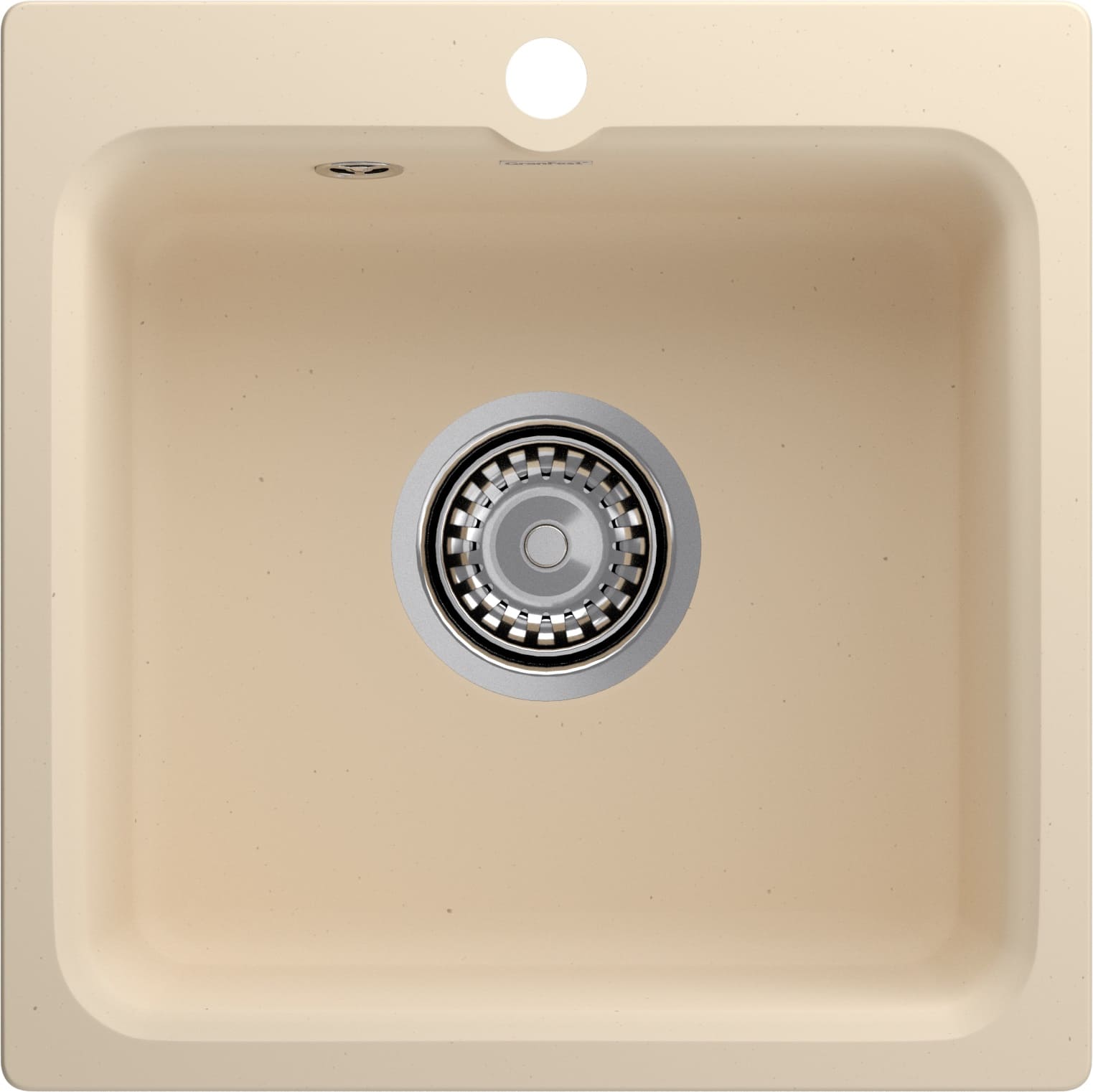 Кухонная мойка GRANFEST SMART SM-430 бежевый + сифон - фото
