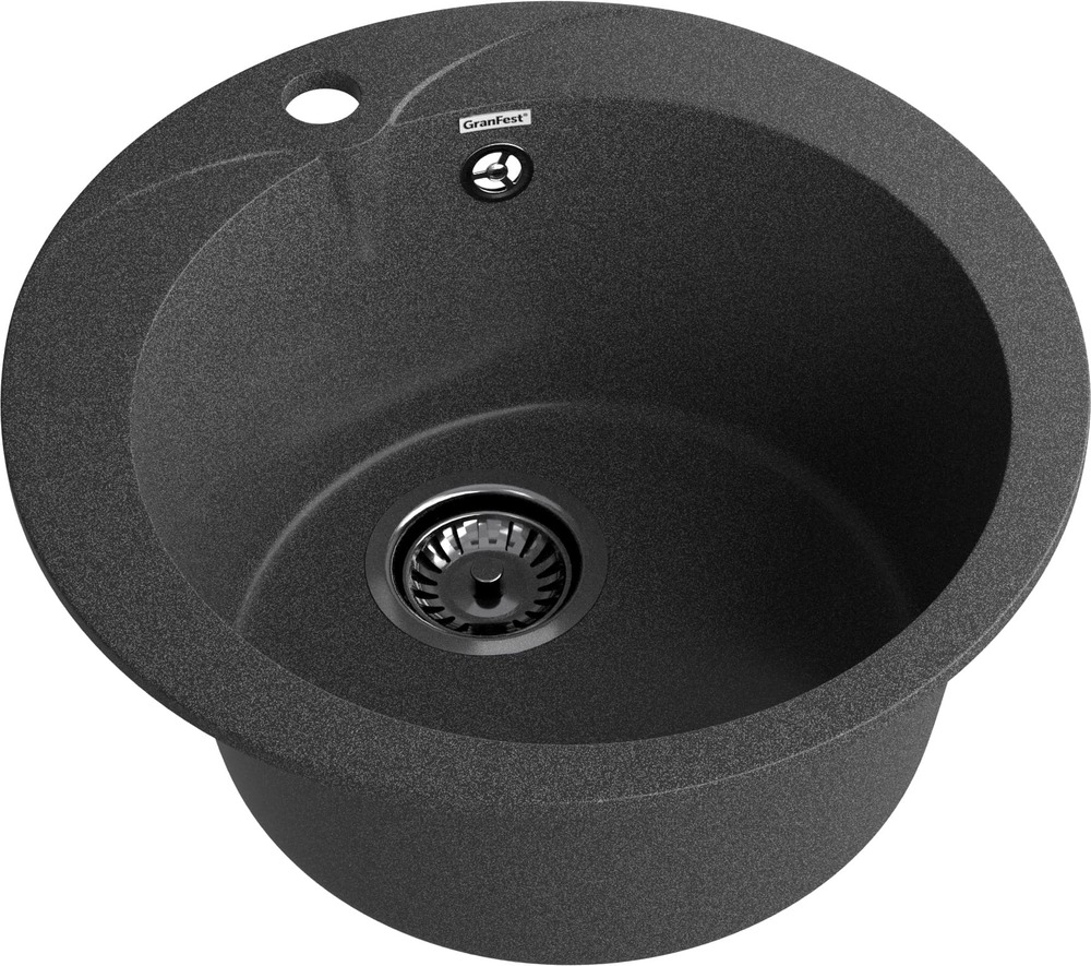 Кухонная мойка GRANFEST RONDO R-480 графит - фото2