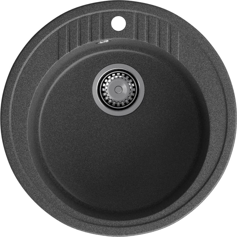 Кухонная мойка GRANFEST RONDO R-520 графит - фото