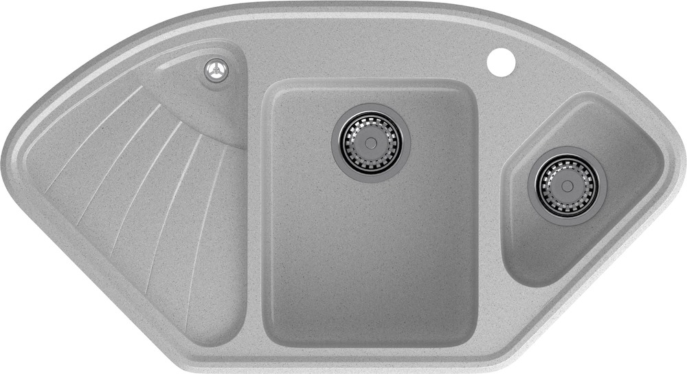 Кухонная мойка GRANFEST CORNER C-1040E серый - фото