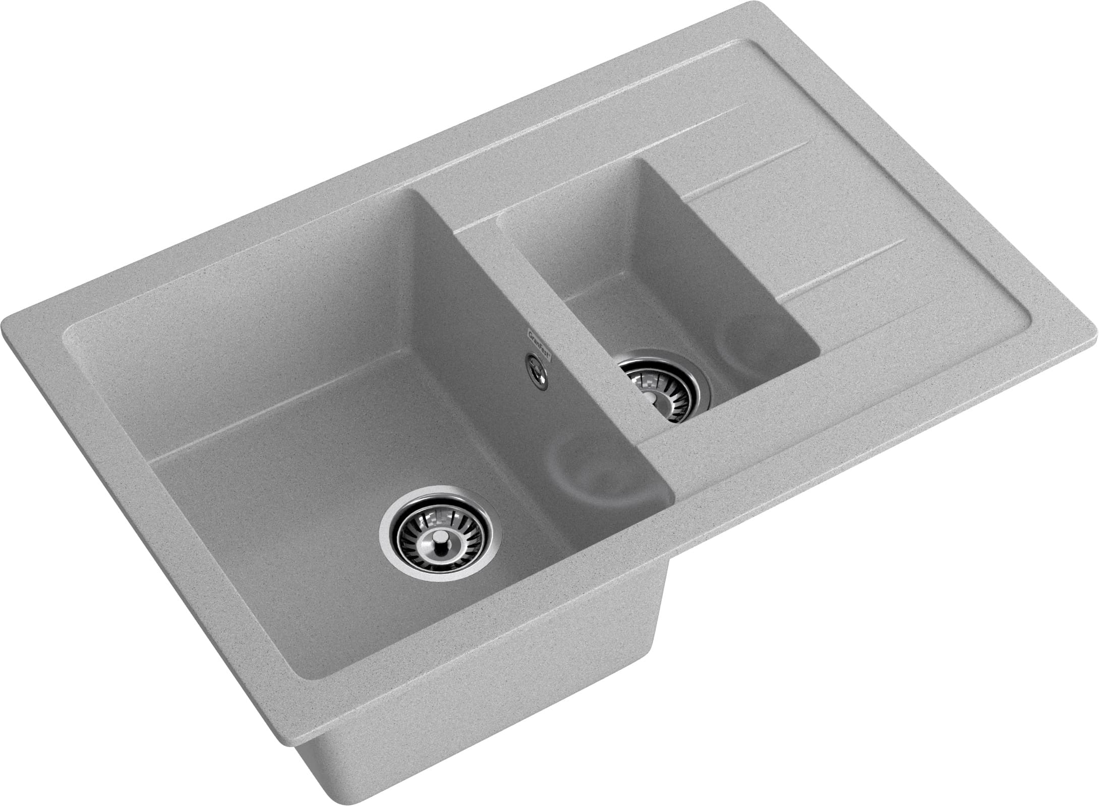 Кухонная мойка GRANFEST QUADRO Q-775KL серый - фото2