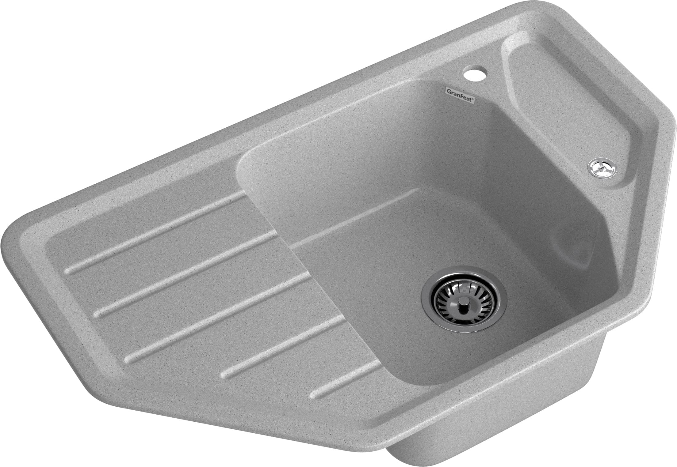 Кухонная мойка GRANFEST CORNER C-800E серый - фото2