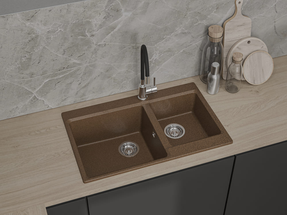 Кухонная мойка GRANFEST LEVEL LV-780K терракот - фото3