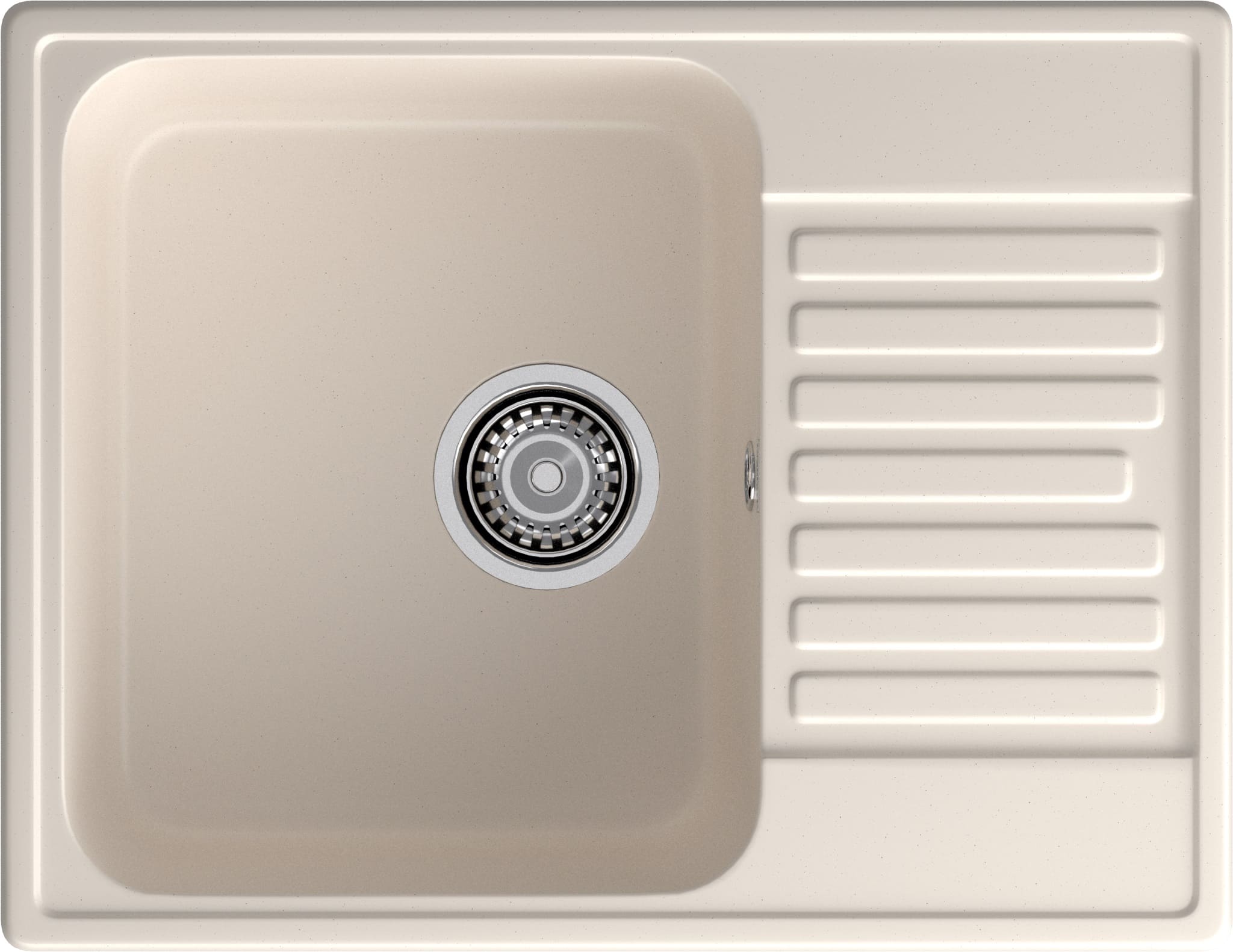 Кухонная мойка GRANFEST QUARZ Z-13 белый + сифон - фото