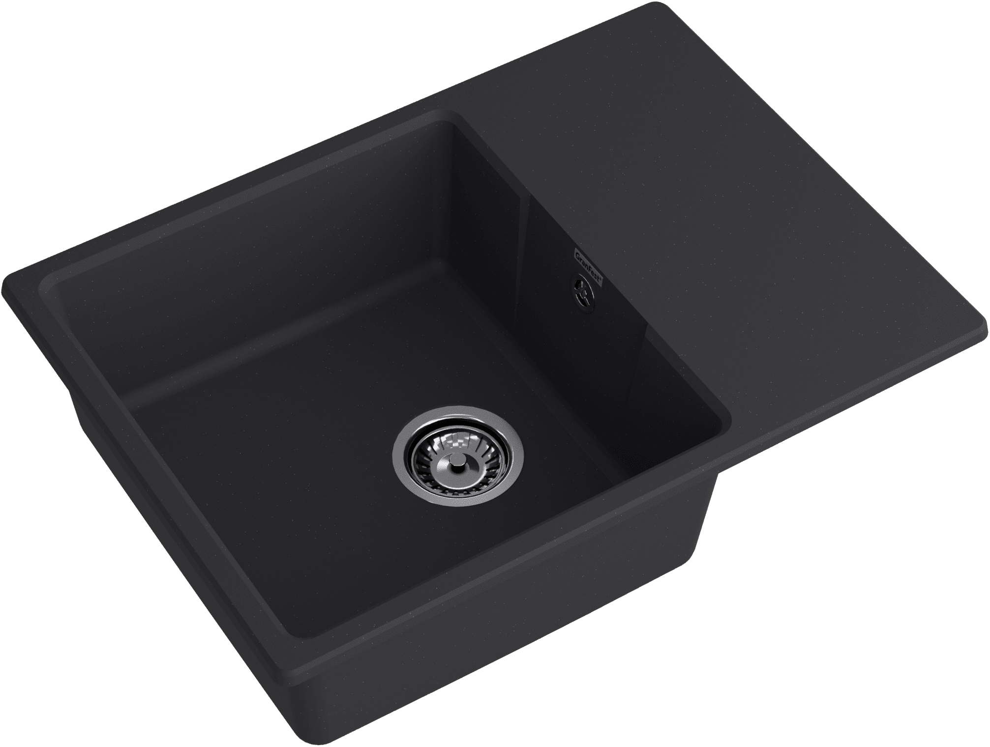 Кухонная мойка GRANFEST URBAN UR-668L черный - фото2