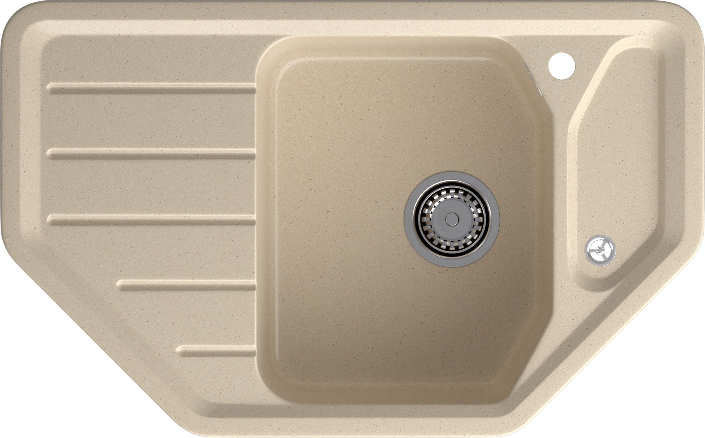 Кухонная мойка GRANFEST CORNER C-800E кашемир - фото