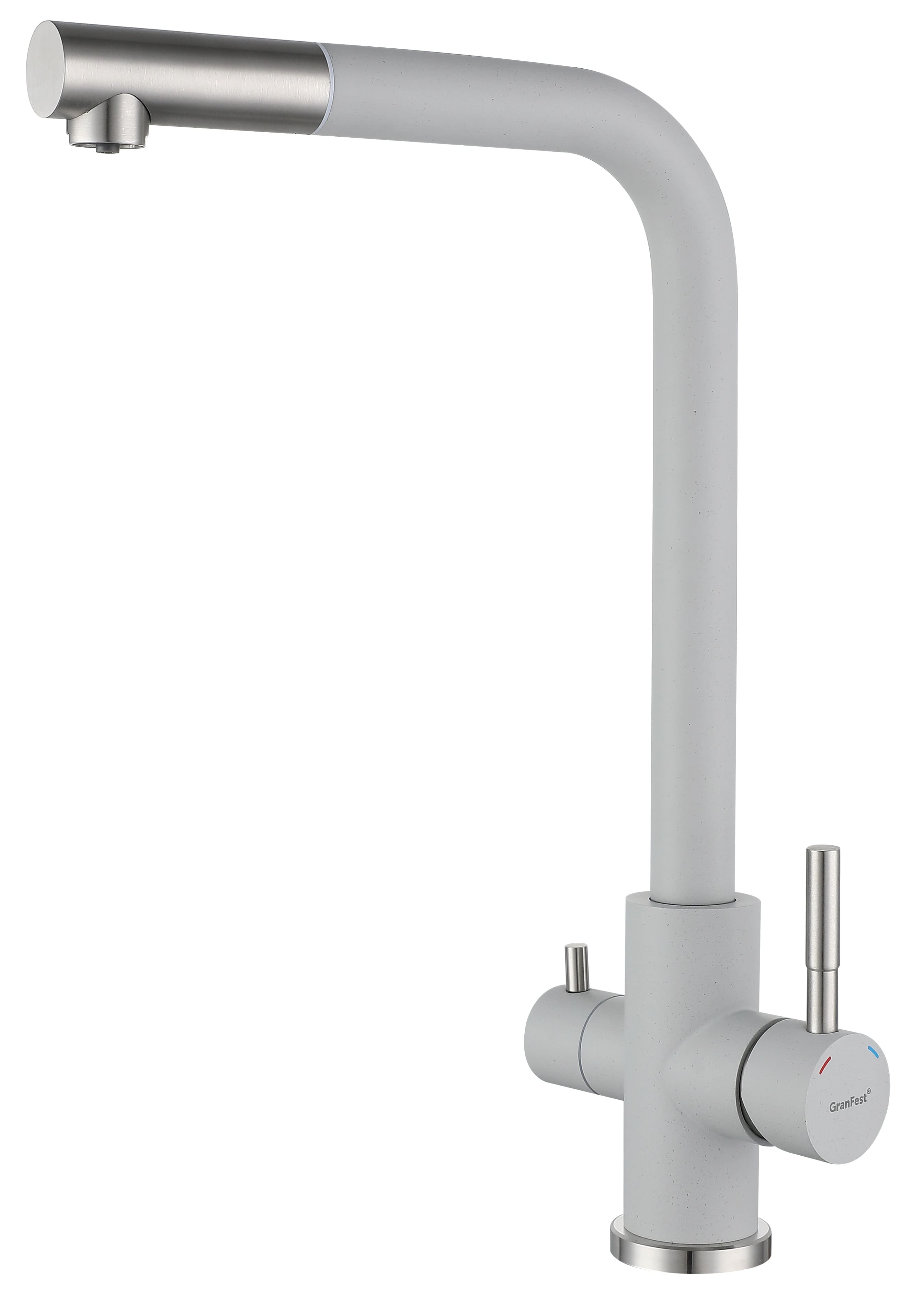 Смеситель для кухни GRANFEST QUARZ Z-5421 серый - фото