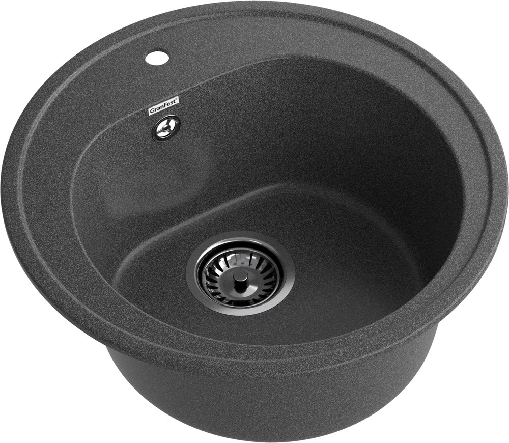 Кухонная мойка GRANFEST RONDO R-510 графит - фото2