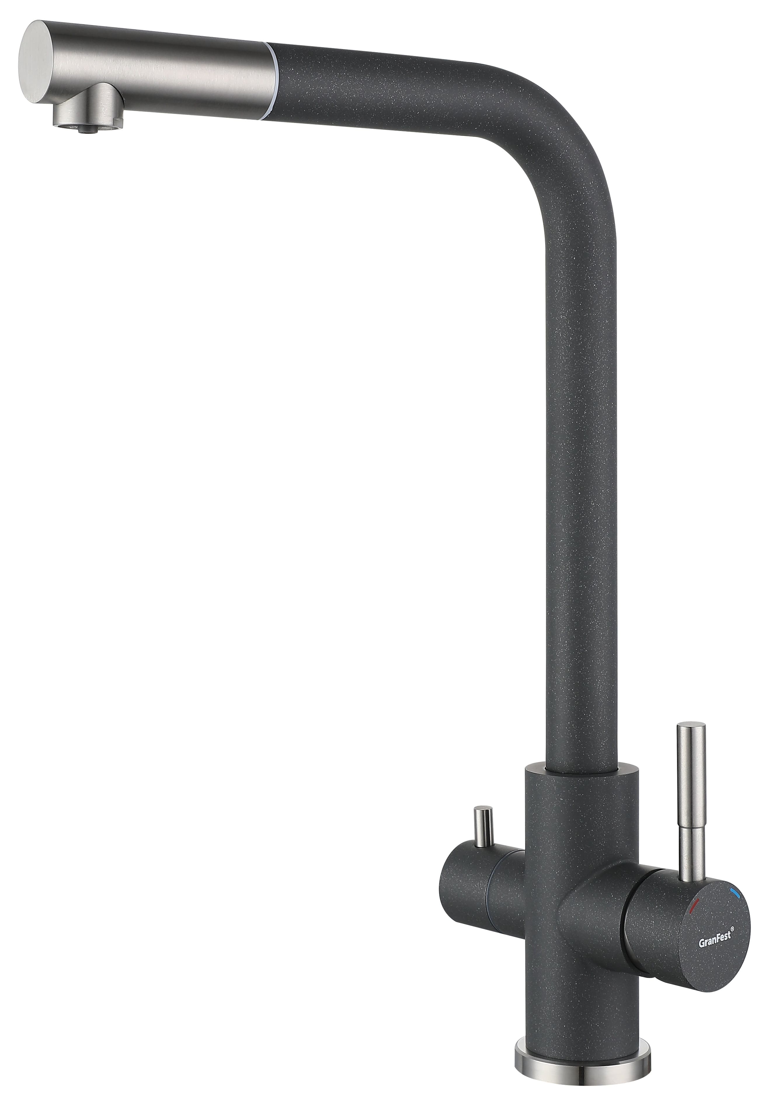 Смеситель для кухни GRANFEST QUARZ Z-5421 темно-серый - фото
