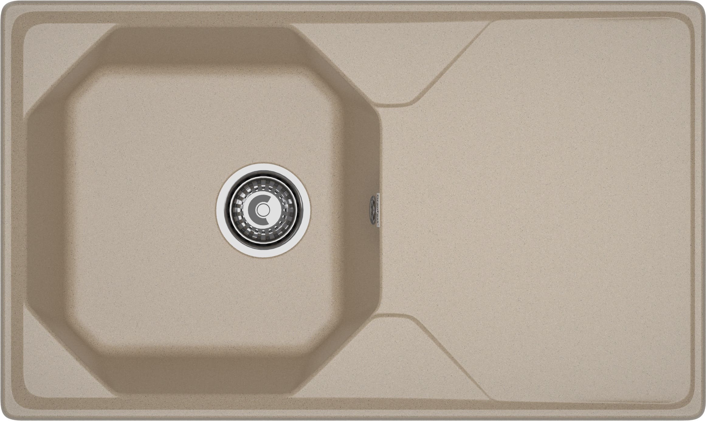 Кухонная мойка GRANFEST UNIQUE U-840L песочный - фото