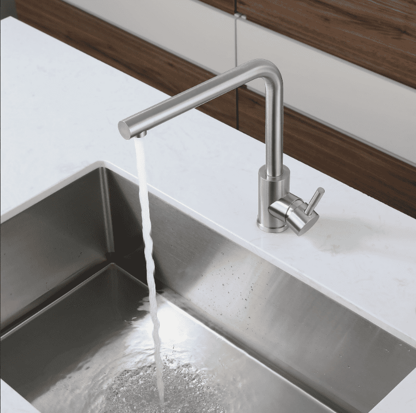 Смеситель для кухни GRANFEST QUARZ Z-5411 нержавейка - фото3