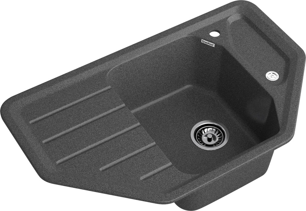 Кухонная мойка GRANFEST CORNER C-800E графит - фото2