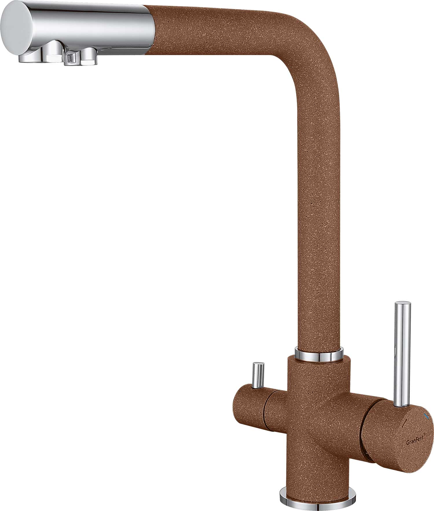 Смеситель для кухни GRANFEST 3611 терракот - фото