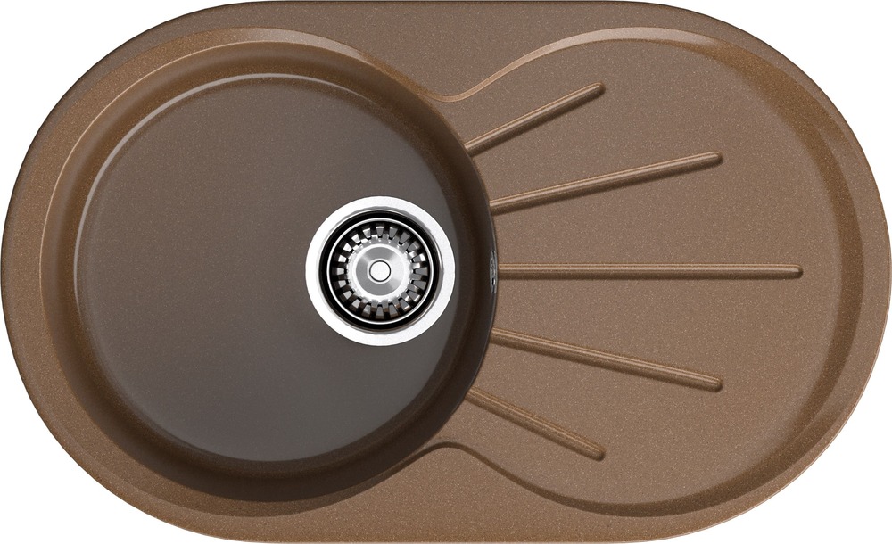 Кухонная мойка GRANFEST RONDO R-750L топаз - фото