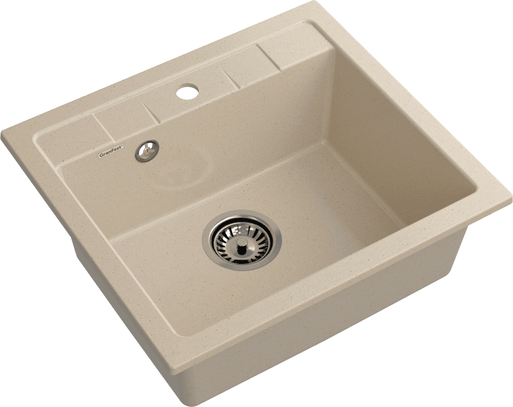 Кухонная мойка GRANFEST QUADRO Q-561 кашемир - фото2