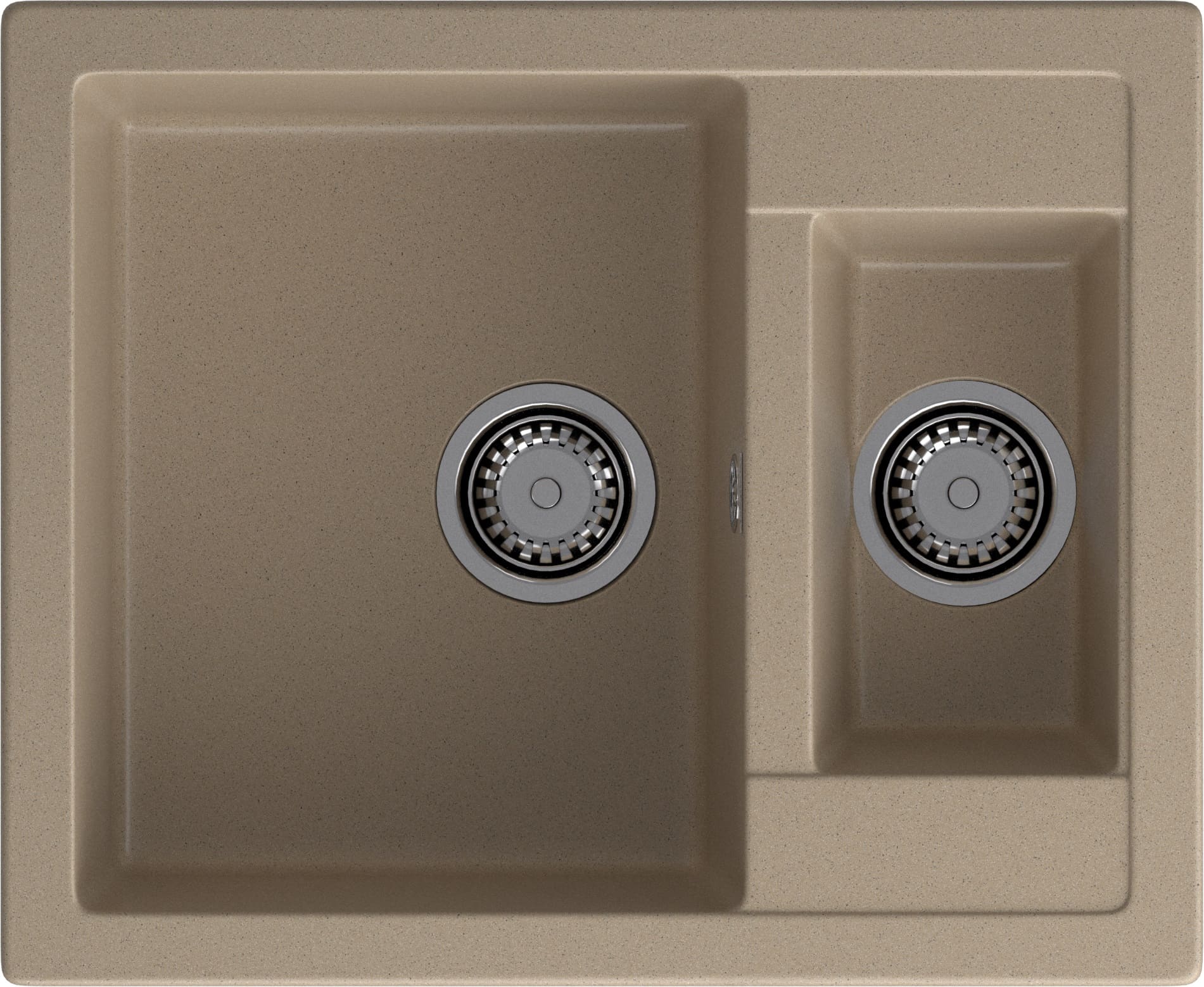 Кухонная мойка GRANFEST QUADRO Q-610K песочный - фото