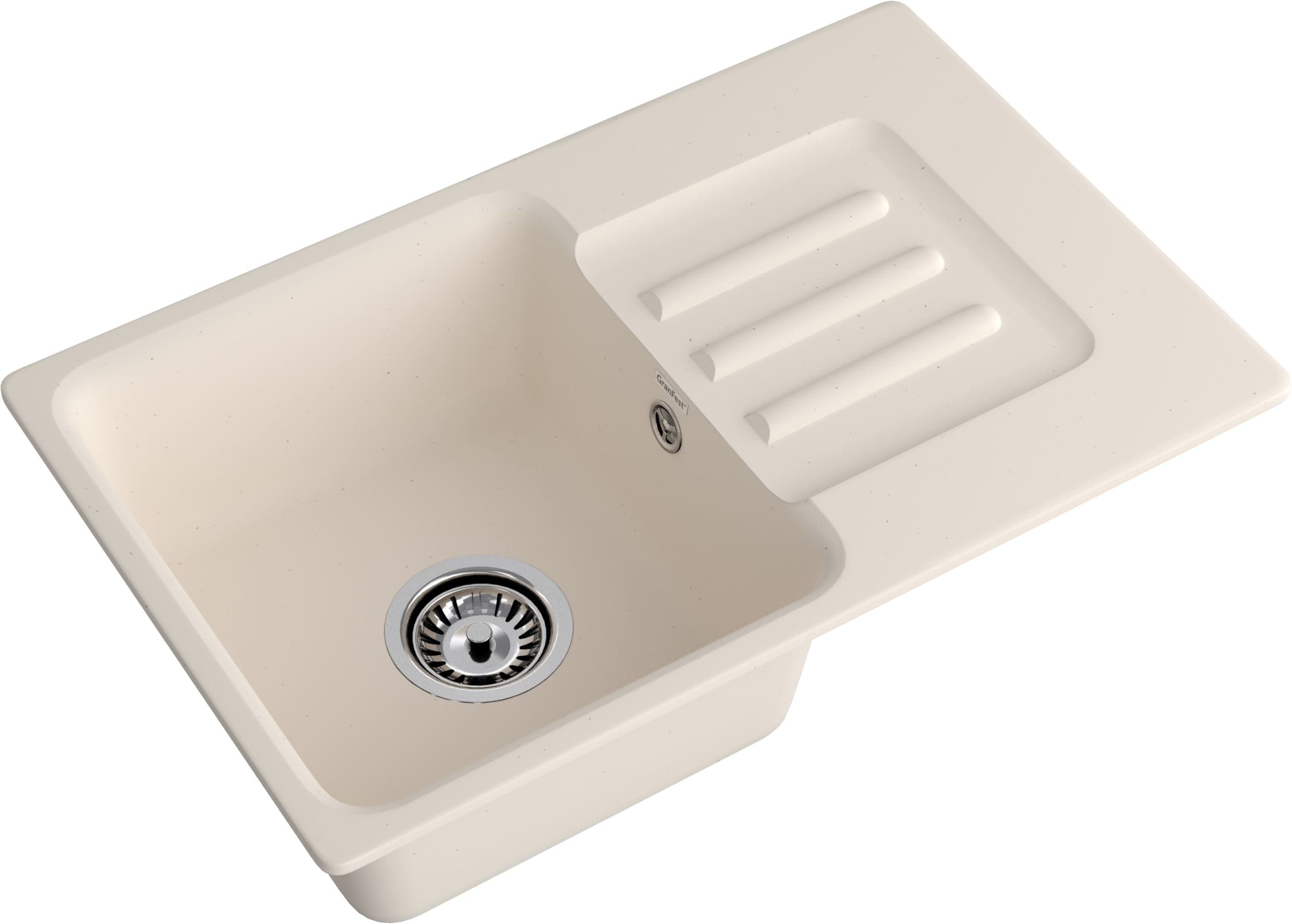 Кухонная мойка GRANFEST SMART SM-680L белый + сифон - фото2