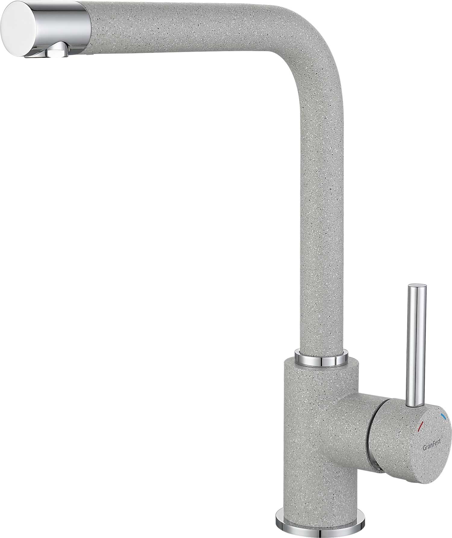 Смеситель для кухни GRANFEST 3651 серый - фото