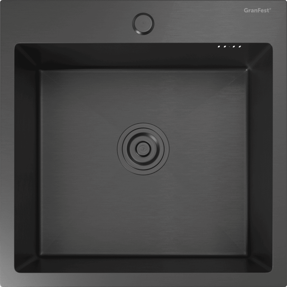Кухонная мойка из нержавеющей стали GRANFEST METAL 5050 PVD графит - фото