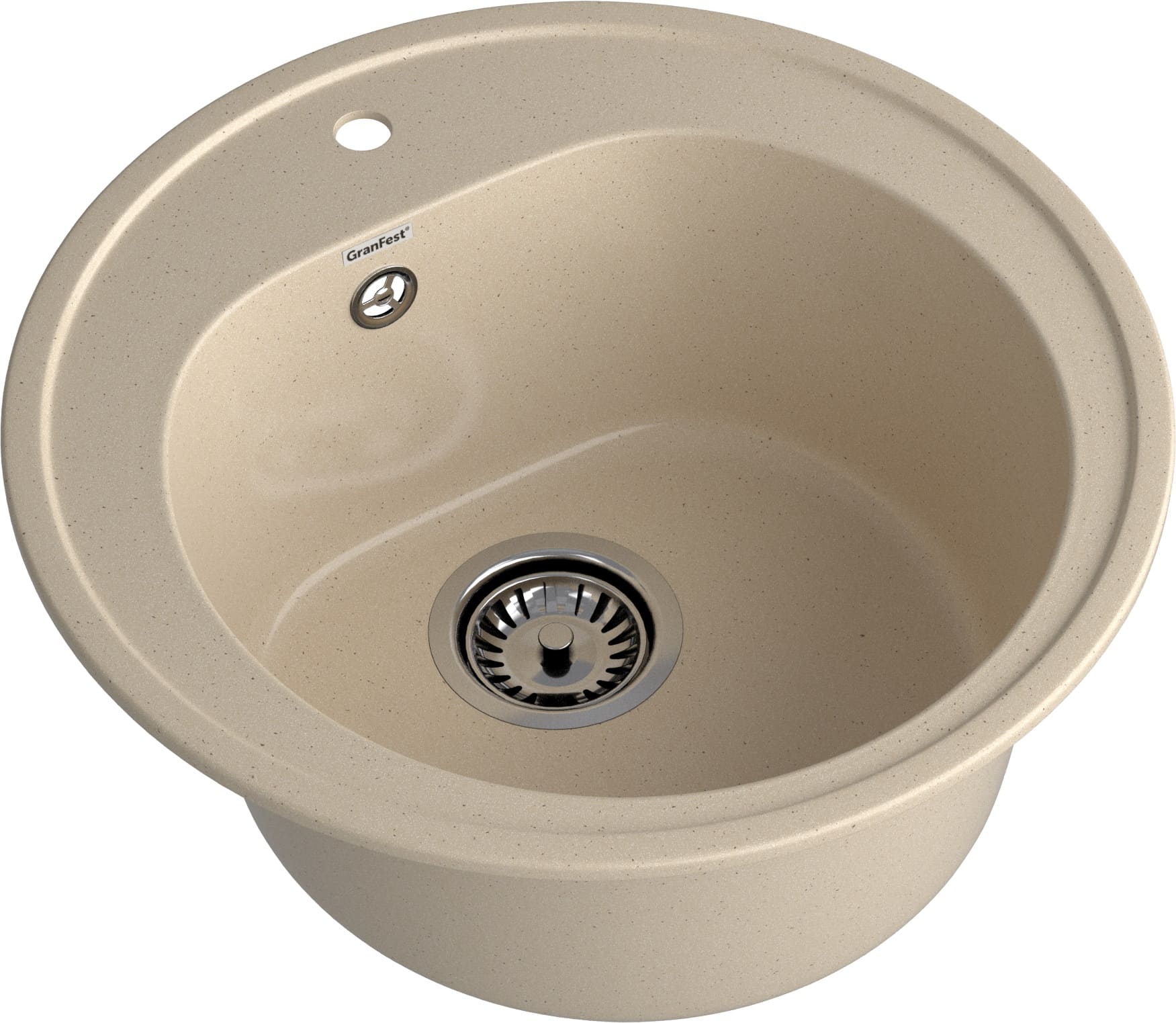 Кухонная мойка GRANFEST RONDO R-510 кашемир - фото2