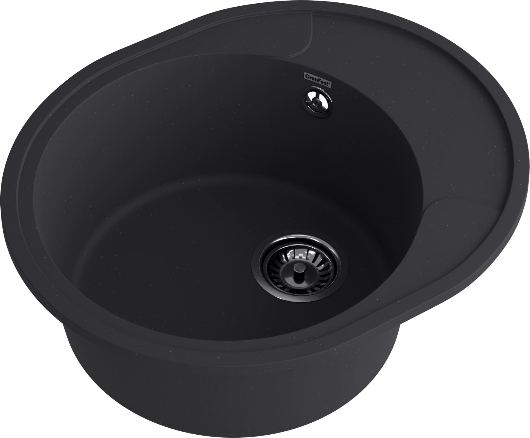 Кухонная мойка GRANFEST URBAN UR-857L черный - фото2