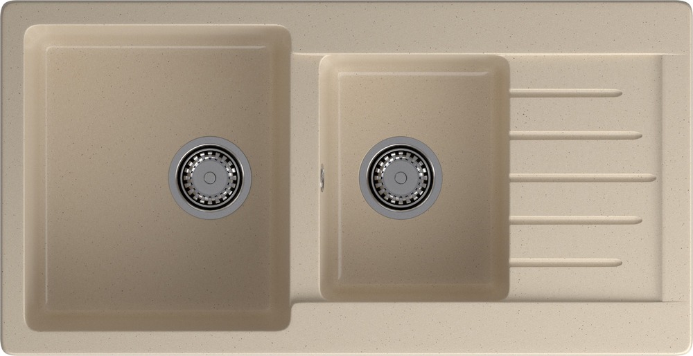 Кухонная мойка GRANFEST PRACTIK P-980KL кашемир - фото
