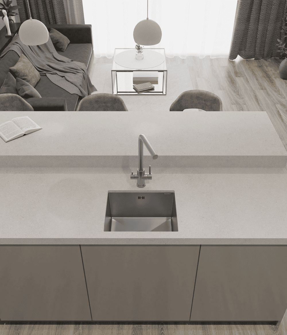 Кухонная мойка из нержавеющей стали GRANFEST METAL 4538 нержавеющая сталь - фото2