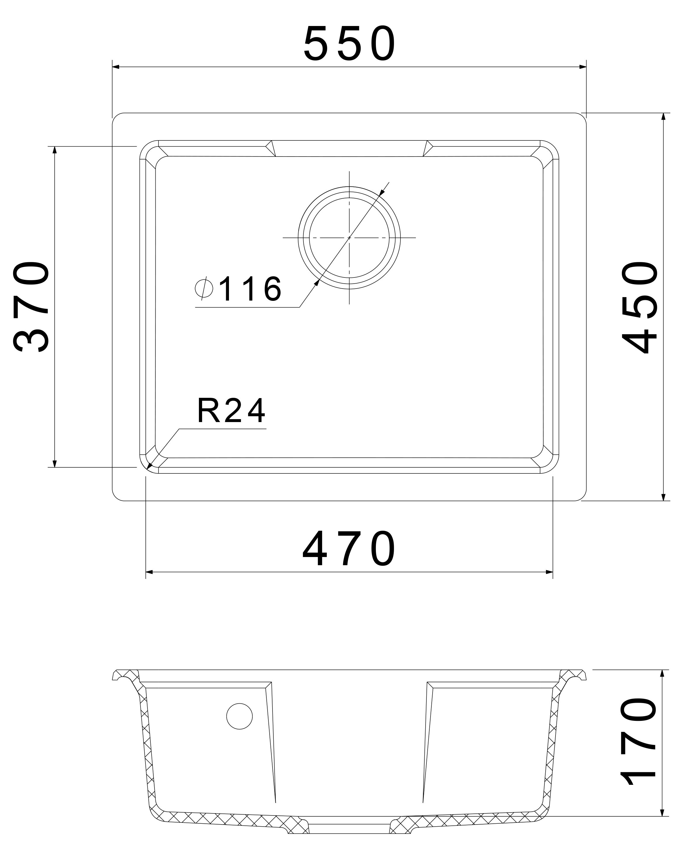 Кухонная мойка GRANFEST URBAN UR-4555 белый - фото3