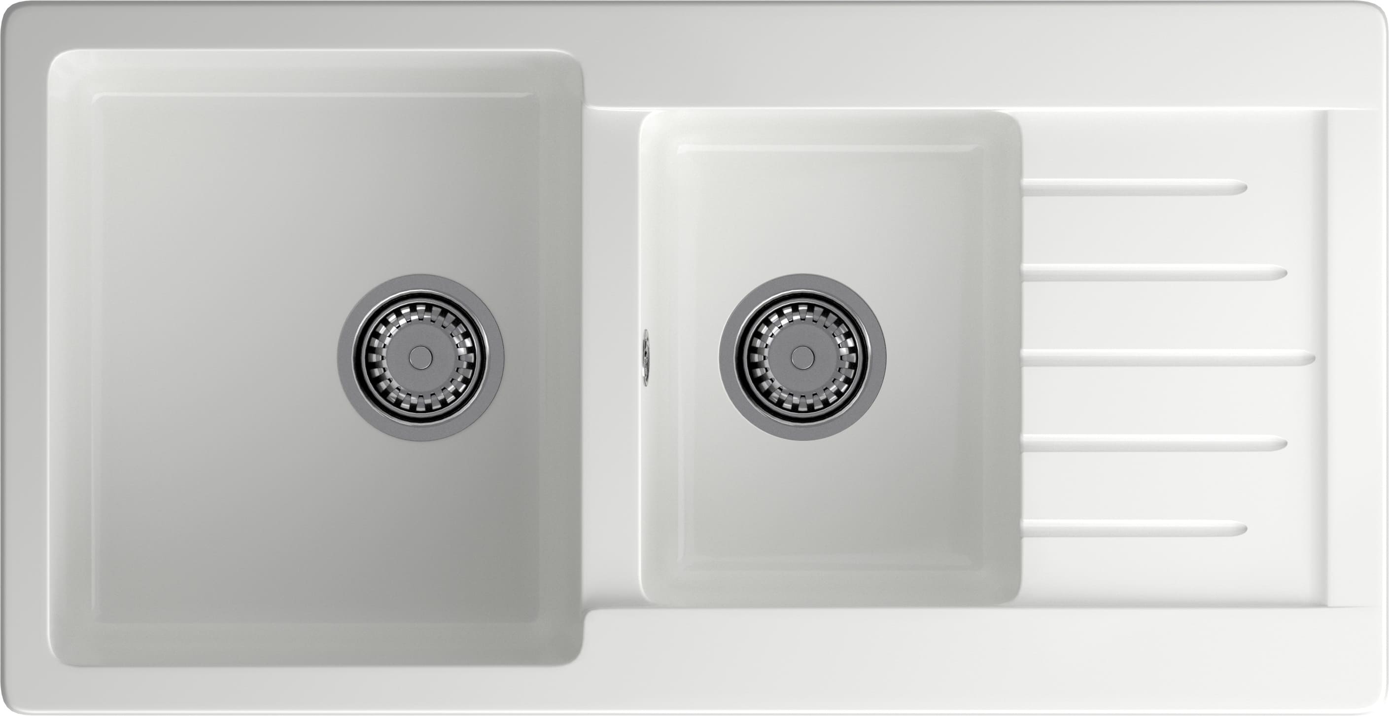 Кухонная мойка GRANFEST PRACTIK P-980KL иней - фото