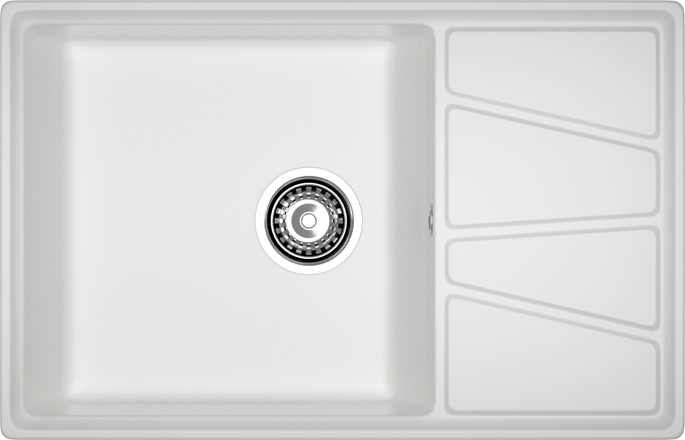 Кухонная мойка GRANFEST VERTEX V-780L иней - фото