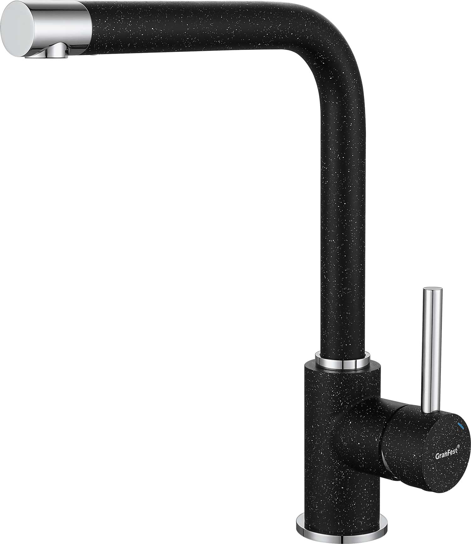 Смеситель для кухни GRANFEST 3651 черный - фото