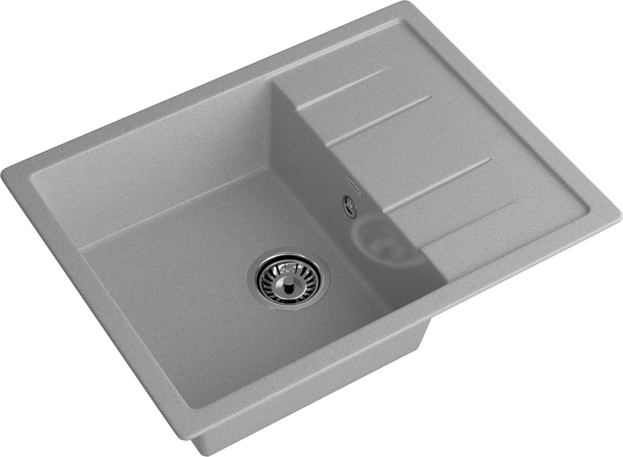 Кухонная мойка GRANFEST QUADRO Q-650L серый - фото2