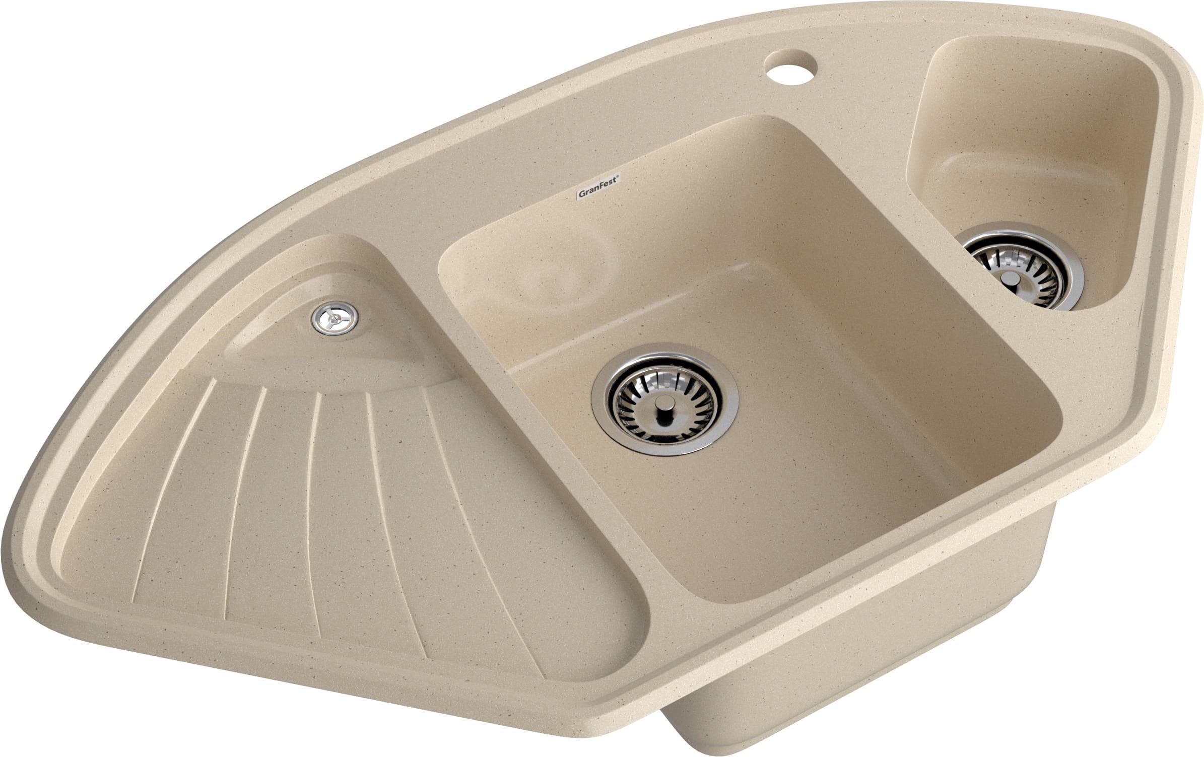 Кухонная мойка GRANFEST CORNER C-1040E кашемир - фото2