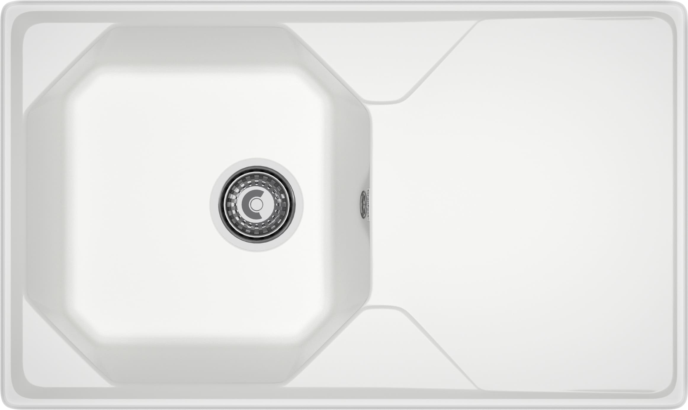 Кухонная мойка GRANFEST UNIQUE U-840L иней - фото