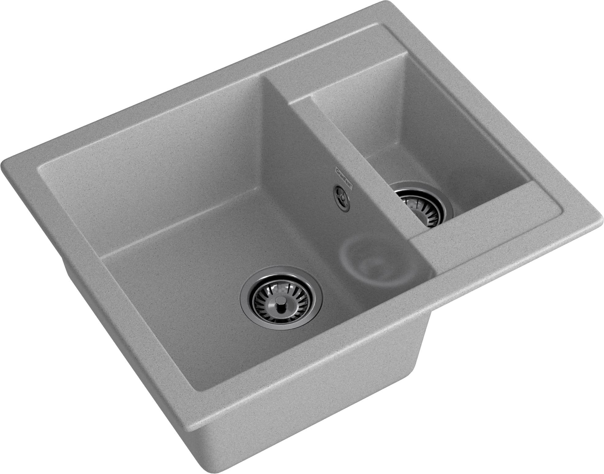 Кухонная мойка GRANFEST QUADRO Q-610K серый - фото2