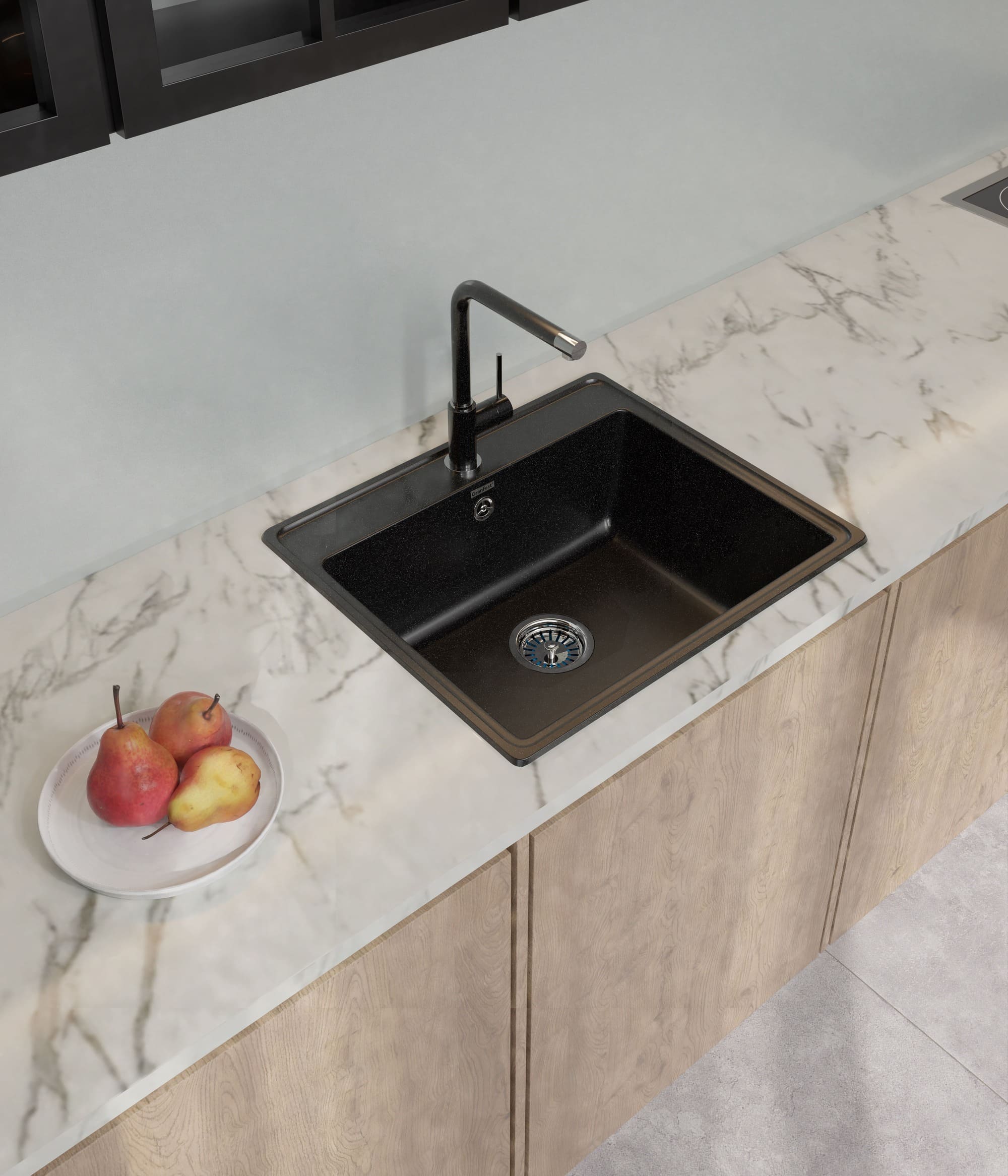 Кухонная мойка GRANFEST VERTEX V-580 черный - фото3